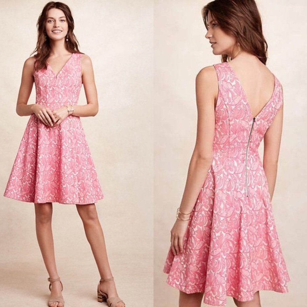 Anthropolgie Maeve Pink Sleeveless Dress size 8